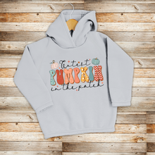 Load image into Gallery viewer, Fall Toddler Pullover Fleece Hoodie, Cutest Pumpkin In The Patch Hooded Sweatshirt, Kids Cozy Pumpkin Patch Hoodie, 2T-6T Sizes