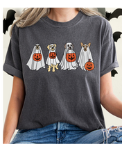 Load image into Gallery viewer, Halloween Trick or Treat Dogs Comfort Colors® T-Shirt, Women's Cute Retro Dogs Funny T-Shirt