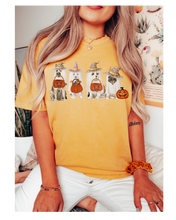 Load image into Gallery viewer, Halloween Trick or Treat Dogs Comfort Colors® T-Shirt, Women's Cute Retro Dogs Funny T-Shirt