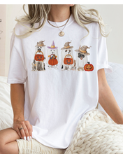 Load image into Gallery viewer, Halloween Trick or Treat Dogs Comfort Colors® T-Shirt, Women's Cute Retro Dogs Funny T-Shirt