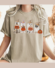 Load image into Gallery viewer, Halloween Trick or Treat Dogs Comfort Colors® T-Shirt, Women's Cute Retro Dogs Funny T-Shirt