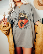 Load image into Gallery viewer, Halloween Comfort Colors® T-Shirt, Women's Halloween Design, Leopard Print Lips T-Shirt