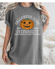 Load image into Gallery viewer, Halloweentown Comfort Colors® T-Shirt, Women's Fall Colors Halloween Funny T-Shirt