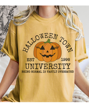 Load image into Gallery viewer, Halloweentown Comfort Colors® T-Shirt, Women's Fall Colors Halloween Funny T-Shirt