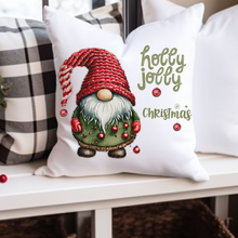 Load image into Gallery viewer, Christmas Pillow Covers, Country Square Covers, Gnome Decor, Holiday Pillowcase Set, Christmas Farmhouse Decor