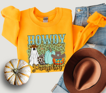Load image into Gallery viewer, Women's Howdy Pumpkin Sweatshirt, Cute Halloween Crewneck Pullover