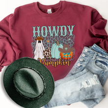 Load image into Gallery viewer, Women's Howdy Pumpkin Sweatshirt, Cute Halloween Crewneck Pullover