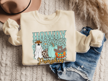 Load image into Gallery viewer, Women's Howdy Pumpkin Sweatshirt, Cute Halloween Crewneck Pullover