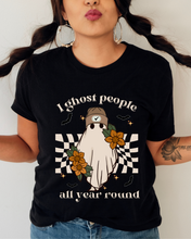 Load image into Gallery viewer, Funny Halloween Comfort Colors® T-Shirt, Women's I Ghost People All Year Round Funny T-Shirt