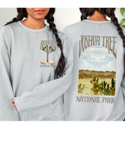 Load image into Gallery viewer, Joshua Tree National Park Unisex Heavy Blend™ Crewneck Sweatshirt Women's Cozy Hiking Camping Trendy Pullover Front Back Design