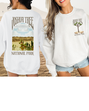 Load image into Gallery viewer, Joshua Tree National Park Unisex Heavy Blend™ Crewneck Sweatshirt Women's Cozy Hiking Camping Trendy Pullover Front Back Design