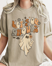 Load image into Gallery viewer, Let's Go Ghouls Halloween Comfort Colors® T-Shirt, Women's Halloween Design Tee, Retro Design T-Shirt