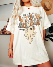 Load image into Gallery viewer, Let's Go Ghouls Halloween Comfort Colors® T-Shirt, Women's Halloween Design Tee, Retro Design T-Shirt