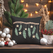 Load image into Gallery viewer, Christmas Pillow Covers, Rustic Country Square Covers, Country Farmhouse Decor, Coordinating Pillow Cover Set, Farmhouse Pillows