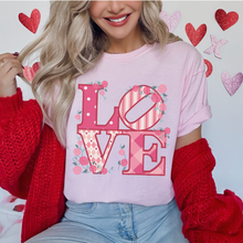 Load image into Gallery viewer, Valentine's Day T-Shirt, Women's Comfort Colors T-Shirt, Gift for Her, Comfy Tee, Always Free Shipping, Love Design, Valentine's Day Gift