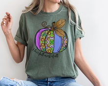 Load image into Gallery viewer, Watercolor Pumpkin Fall Comfort Colors® Hand Drawn Pastel Pumpkin T-Shirt, Women's Shirt