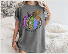 Load image into Gallery viewer, Watercolor Pumpkin Fall Comfort Colors® Hand Drawn Pastel Pumpkin T-Shirt, Women's Shirt