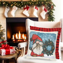 Load image into Gallery viewer, Christmas Pillow Covers, Square Pillow Covers, Cute Christmas Decor Pillowcase Set, Red House, Gnome Truck