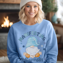 Load image into Gallery viewer, Snow Day Sweatshirt, Yoga Manifesting Shirt, Winter Sweatshirt, Winter Crewneck, Winter Snow Day, Teachers Snow Day Shirt, Funny Yoga Shirt