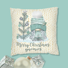 Load image into Gallery viewer, Christmas Pillow Covers, Christmas, Gnomes, Country Square Pillow Covers, Pillow Cover Set, Pastel Gnomes Pillow Case Set