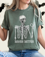 Load image into Gallery viewer, Never Better Halloween Comfort Colors® T-Shirt Women's Funny Design Fall Halloween Colors T-Shirt