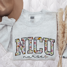 Load image into Gallery viewer, Women's Sweatshirt, NICU Sweatshirt, Nurse Crewneck, Nurses Crewneck Shirt, Gift For Nurse, Nurse Grad Sweatshirt, Varsity Letters Shirt