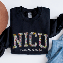 Load image into Gallery viewer, Women's Sweatshirt, NICU Sweatshirt, Nurse Crewneck, Nurses Crewneck Shirt, Gift For Nurse, Nurse Grad Sweatshirt, Varsity Letters Shirt