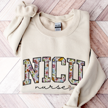 Load image into Gallery viewer, Women's Sweatshirt, NICU Sweatshirt, Nurse Crewneck, Nurses Crewneck Shirt, Gift For Nurse, Nurse Grad Sweatshirt, Varsity Letters Shirt