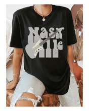 Load image into Gallery viewer, Nashville Retro Distressed Design T-Shirt, Vintage-Inspired T-Shirt, Design, Trendy Hippie T-Shirt