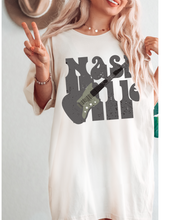 Load image into Gallery viewer, Nashville Retro Distressed Design T-Shirt, Vintage-Inspired T-Shirt, Design, Trendy Hippie T-Shirt
