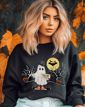 Load image into Gallery viewer, Need Ride 2 Salem Women's Crewneck Sweatshirt, Cute Halloween Pullover