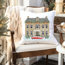 Load image into Gallery viewer, Christmas Pillowcovers, Rustic Country Square covers, Country Farmhouse Decor Pillowcase Set, Watercolor Designs