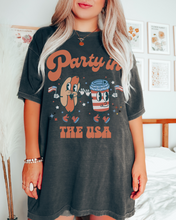 Load image into Gallery viewer, Party In The USA Comfort Colors® Shirt, Trendy 4th of July T-Shirt, Garment Dyed T-Shirt, Retro Inspired T-Shirt
