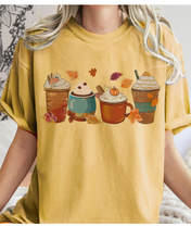 Load image into Gallery viewer, Pumpkin Spice Coffee Halloween or Fall Comfort Colors® Halloween T-Shirt, Women's T-Shirt