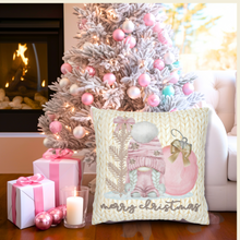 Load image into Gallery viewer, Christmas Pillow Covers, Christmas, Gnomes, Country Square Pillow Covers, Pillow Cover Set, Pastel Gnomes Pillow Case Set