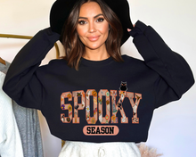Load image into Gallery viewer, Women's Halloween or Fall Spooky Season Crewneck Sweatshirt Varsity Letters Shirt