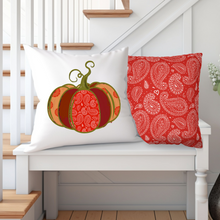 Load image into Gallery viewer, Fall Pillow Covers, Country Square covers, Country Farmhouse Decor, White Background