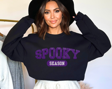 Load image into Gallery viewer, Women's Halloween or Fall Spooky Season Sweatshirt Varsity Letters Shirt