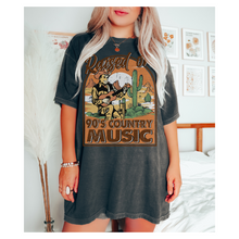 Load image into Gallery viewer, Country Music Festival T-Shirt, Raised On 90's Country Music Unisex-Sized Short Sleeve Tee Country Music T-Shirt, Retro Design T-Shirt