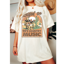 Load image into Gallery viewer, Country Music Festival T-Shirt, Raised On 90's Country Music Unisex-Sized Short Sleeve Tee Country Music T-Shirt, Retro Design T-Shirt