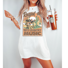 Load image into Gallery viewer, Country Music Festival T-Shirt, Raised On 90's Country Music Unisex-Sized Short Sleeve Tee Country Music T-Shirt, Retro Design T-Shirt