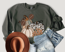 Load image into Gallery viewer, Women's Fall Hand Drawn Pumpkins Design Pretty Watercolor Pumpkins Design Sweatshirt