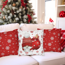Load image into Gallery viewer, Christmas Pillow Covers, Christmas, Gnomes, Country Square Pillow Covers, Pillow Cover Set, Cute Gnomes Pillow Case Set