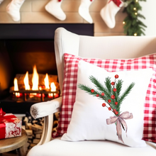 Load image into Gallery viewer, Christmas Pillow Cover, Christmas Rustic Designs Pillow Covers, Rustic Decor, Home Decor, Country Decor, Pillow Covers