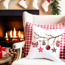 Load image into Gallery viewer, Christmas Pillow Cover, Christmas Rustic Designs Pillow Covers, Rustic Decor, Home Decor, Country Decor, Pillow Covers