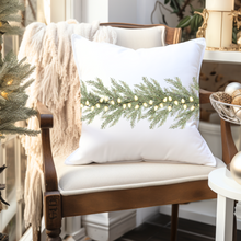 Load image into Gallery viewer, Christmas Pillowcovers, Rustic Country Square covers, Country Farmhouse Decor Pillowcase Set, Watercolor Designs