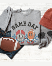 Load image into Gallery viewer, Women's Retro Design Game Day Sweatshirt, Cute Football Mom Crewneck Shirt