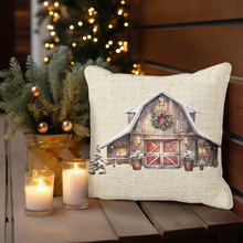 Load image into Gallery viewer, Christmas Pillow Cover, Rustic Pillow Cover, Rustic Farmhouse Holiday Pillow Cover, Holiday Decor Pillow Cover