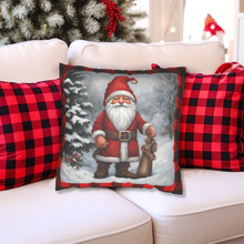 Load image into Gallery viewer, Christmas Pillow Cover, Santa Pillow Cover, Rustic Christmas, Holiday, Farmhouse Decor, Christmas Porch