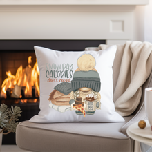 Load image into Gallery viewer, Winter Pillow Cover, White Christmas Pillow Cover, Rustic Christmas, Holiday Pillow Cover, Farmhouse Decor Pillow, Christmas Porch Decor